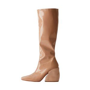 Tibi Tan Heeled Boots